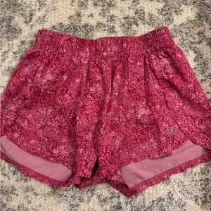 Asics Fuchsia Patterned Athletic Shorts
